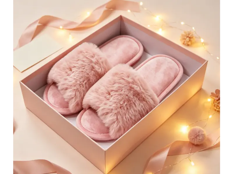 Fuzzy Fur Indoor House Bedroom Slipper for Women with soft plush lining and cozy home design
